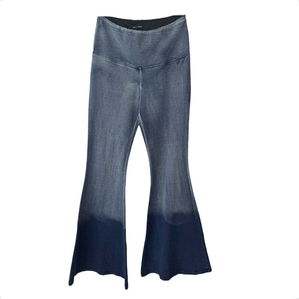 Athena Marie Stylish Ombre Flared Blue‎ Bell Bottom Leggings